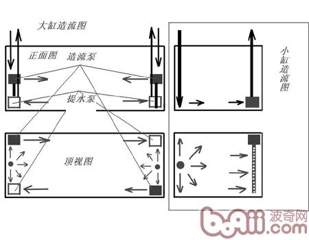 鱼缸内水流方向示意图图片